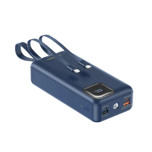 Remax RPP550 Power Bank — 30000mAh, 22.5W Fast Charging, Built-in Cable & Light