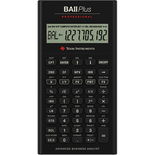 Texas Instruments BA II Plus Financial Calculator — Professional
