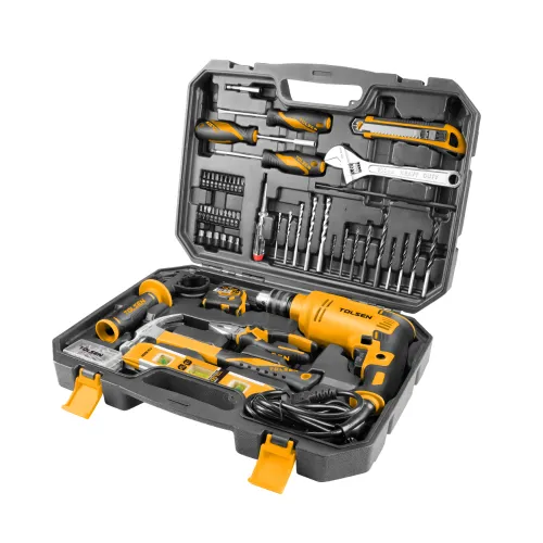 Tolsen 79685 Hammer Drill with 95-Piece Tool Set — 13mm, 710W