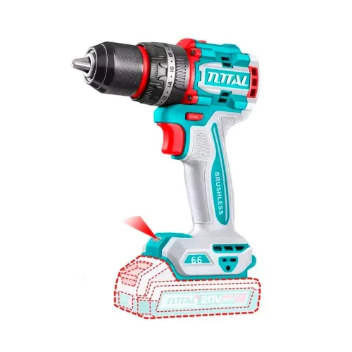 TOTAL TIDLI206681 Cordless Drill Machine — 66Nm, Without Battery & Charger