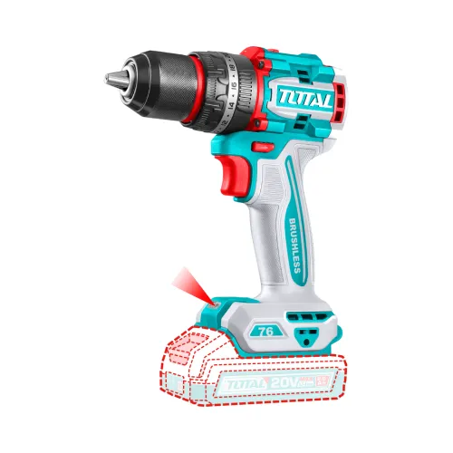 TOTAL TIDLI20768 Cordless Drill Machine — 76Nm, Without Battery & Charger