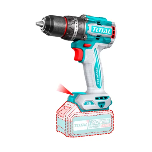 TOTAL TIDLI20868 Cordless Drill Machine — 86Nm