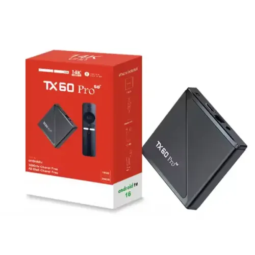 TX60 Pro Smart Android TV Box — 14K Ultra HD, Voice Control Remote