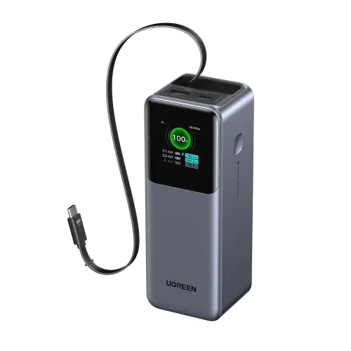 UGREEN PB726 #95670B Power Bank — 20000mAh, 165W Fast Charging, Includes Cable