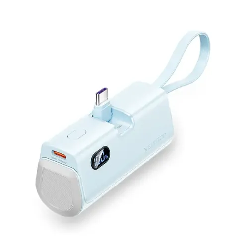 Vention FHQL0 Power Bank — 4800mAh, 22.5W, Built-in Type-C and IP Cable
