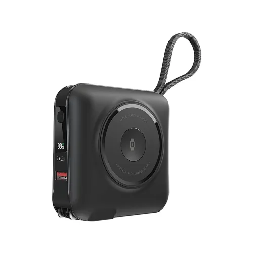 Wiwu Wi-P051 Wireless Power Bank with Built-in Charger & Cable — 15000mAh, 45W
