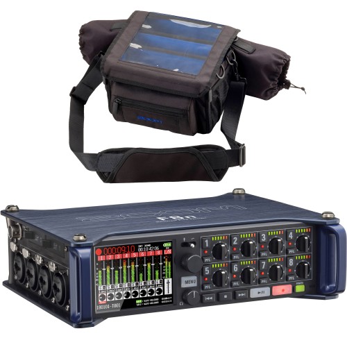 Zoom F8N Multitrack Field Recorder — With Zoom PCF-8n Protective Carry Bag