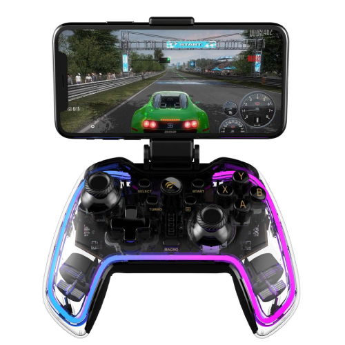 Havit G158BT Pro Bluetooth Vibration Gamepad — Transparent, RGB