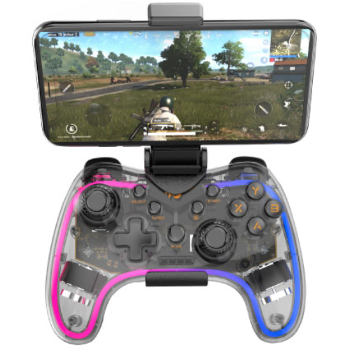 Havit G180BT Gamepad — Transparent, RGB, Bluetooth, Vibration