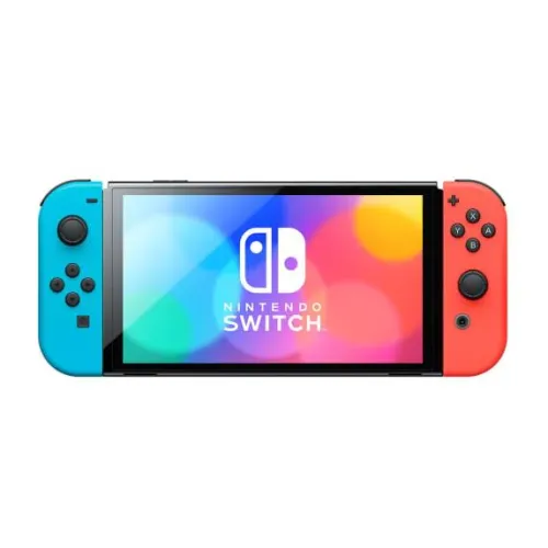 Nintendo Switch OLED Model Gaming Console — Neon Blue/Neon Red Set