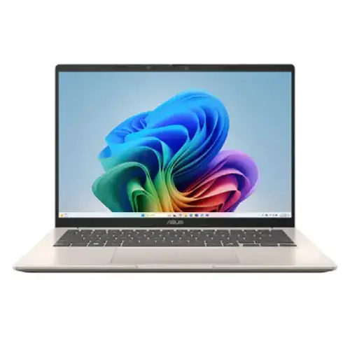 ASUS Vivobook 14 F1407QA Copilot+ PC Laptop — Snapdragon X X1, 14" WUXGA, Platinum Gold