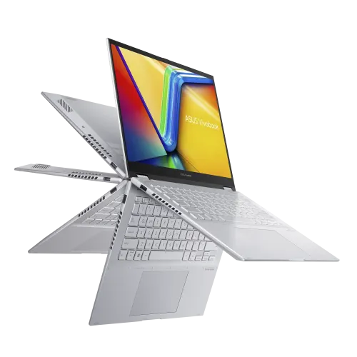 ASUS Vivobook S14 Flip TP3402VA Laptop — Core i5 13th Gen, 14" WUXGA, Cool Silver