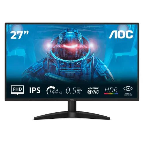 AOC 27B36X Gaming Monitor — 27" FHD IPS, 144Hz, 0.5ms