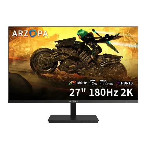 Arzopa M1RC Gaming Monitor — 27" 2K QHD IPS, 180Hz