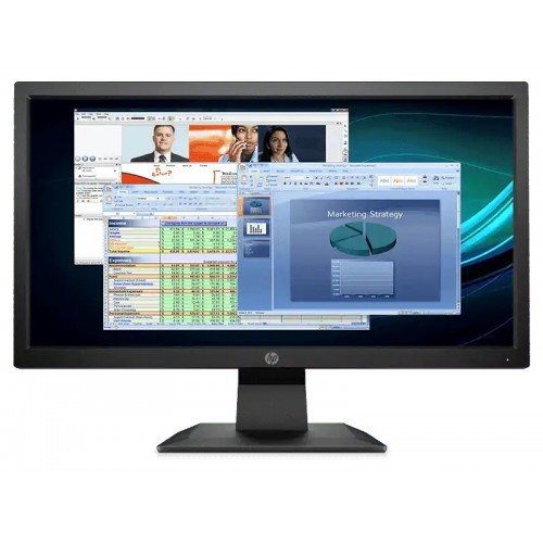 HP P204v LED Monitor — 19.5 Inch HD (HDMI, VGA)