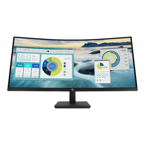 HP P34hc G4 Curved Monitor — 34", WQHD Type-C