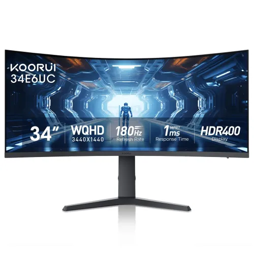 KOORUI 34E6UC Curved Gaming Monitor — 34" WQHD, 165Hz