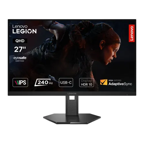 Lenovo Legion 27QD-10 IPS Gaming Monitor — 27" 2K QHD, 240Hz, 0.5ms
