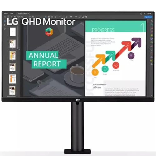 LG 27QN880 Ergo Monitor — 27 Inch 2K QHD IPS, Black