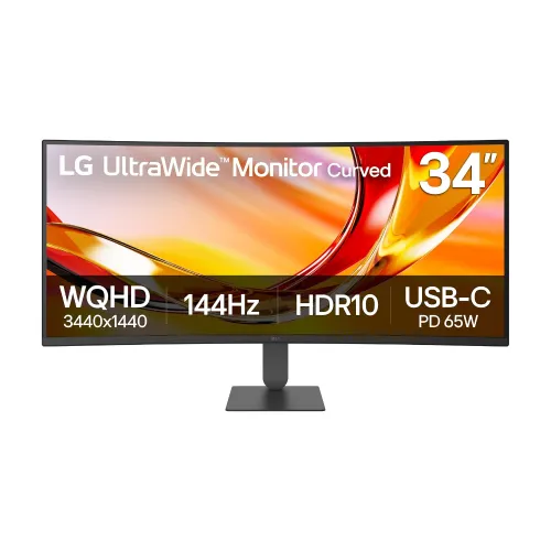 LG 34U640B-B UltraWide Curved Monitor — 34" WQHD VA, 144Hz