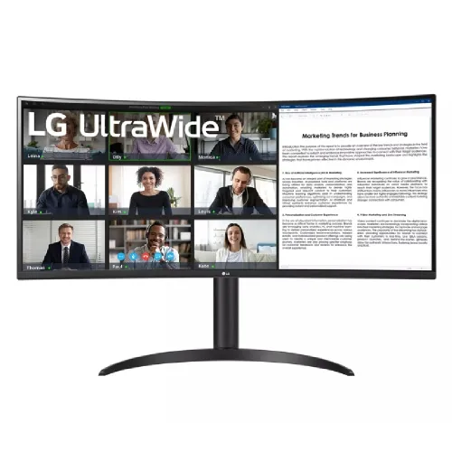 LG 34WR55QC-B UltraWide Curved Monitor — 34" WQHD, 100Hz