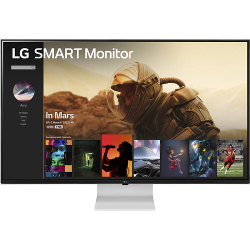 LG 43SQ700S-W Smart Monitor — 43" 4K UHD IPS MyView with webOS