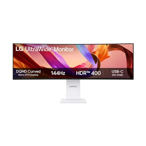 LG 49U950A-W Dual Nano IPS UltraWide Curved Monitor — 49" QHD, 144Hz