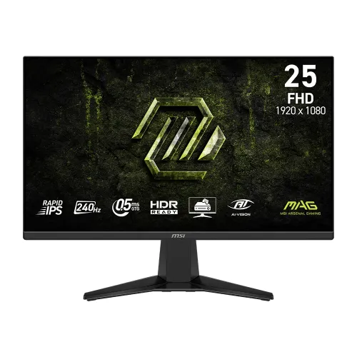 MSI MAG 255F X24 Gaming Monitor — 24.5", FHD Rapid IPS, 240Hz