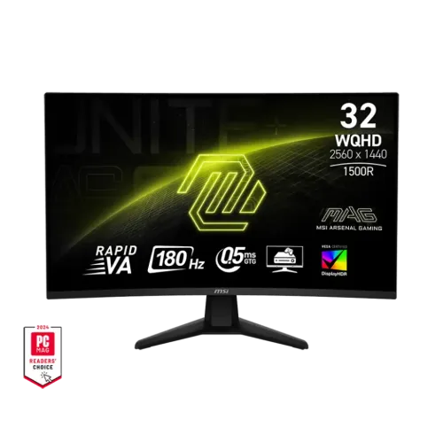 MSI MAG 32CQ6F 31.5" VA Curved Gaming Monitor — 180Hz, WQHD