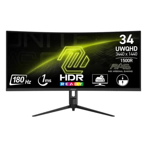 MSI MAG 342CQR E2 Curved Gaming Monitor — 34" UWQHD VA, 180Hz