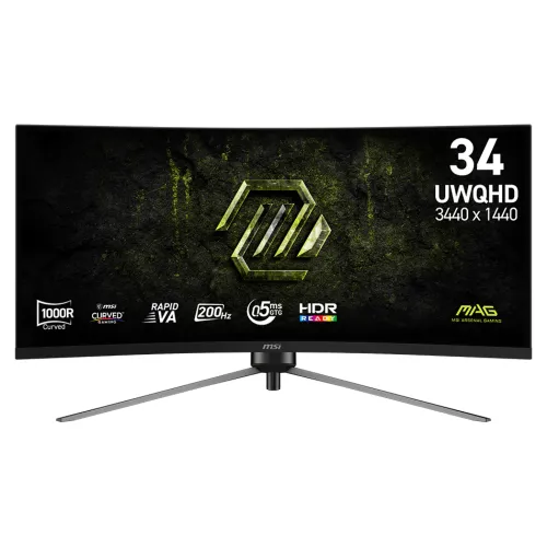 MSI MAG 345CQRF E20 Curved Gaming Monitor — 34" UWQHD, 200Hz