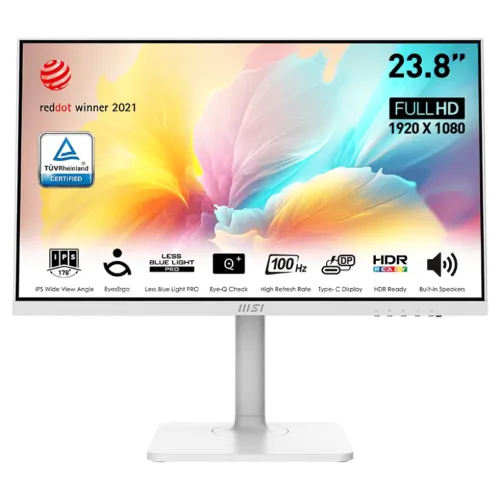 MSI Modern MD2412PW Monitor — 23.8" FHD, Type-C, 100Hz