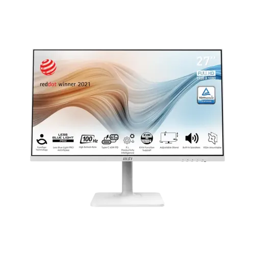 MSI Modern MD272XPW Monitor — 27" FHD IPS, 100Hz