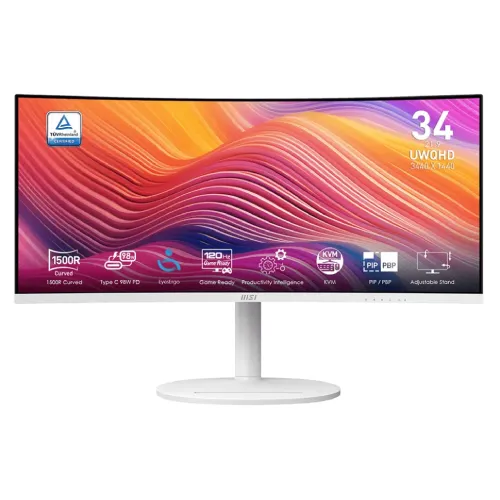 MSI Modern MD342CQPW Curved Gaming Monitor — 34" UWQHD, 120Hz, VA