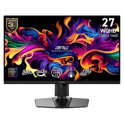 MSI MPG 271QR QD-OLED X50 Gaming Monitor With AI Sensor — 26.5" 2K WQHD, 500Hz, 0.03ms