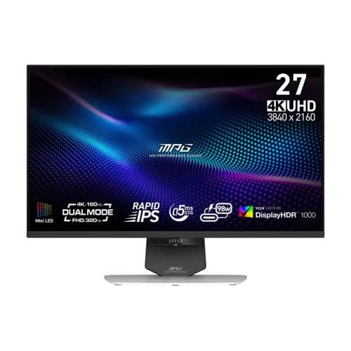 MSI MPG 274URDFW E16M Dual Mode Gaming Monitor — 27" 4K FHD Rapid IPS, 320Hz