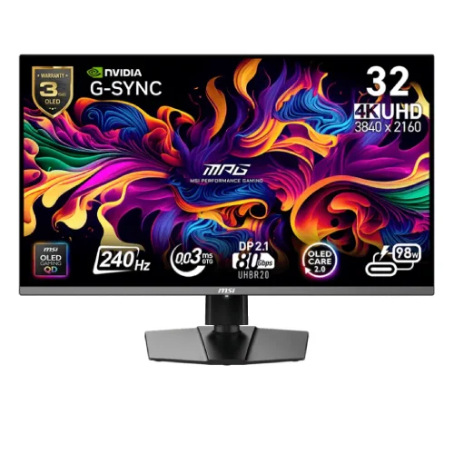 MSI MPG 322URX QD-OLED Gaming Monitor — 31.5" 4K UHD, 240Hz