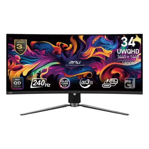 MSI MPG 341CQPX QD-OLED 34" Curved Gaming Monitor — UWQHD, 240Hz