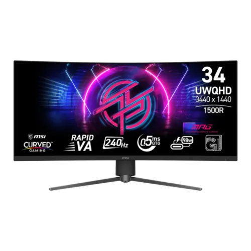 MSI MPG 346CQRF X24 Curved Gaming Monitor — 34" UWQHD, 240Hz