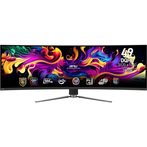 MSI MPG 491CQP QD-OLED 49" Curved Gaming Monitor — DQHD, 144Hz
