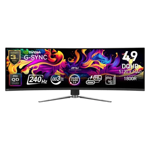MSI MPG 491CQPX QD-OLED Curved Gaming Monitor — 49" DQHD, 240Hz