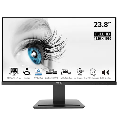MSI PRO MP243X Monitor — 23.8" FHD IPS, 100Hz