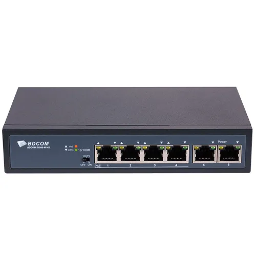 BDCOM S1006-4P PoE Switch — 4-Port