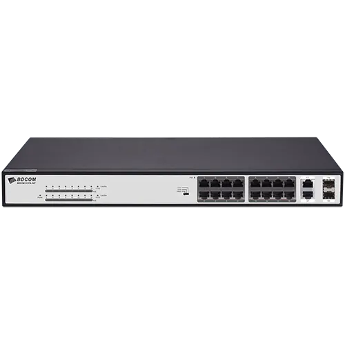 BDCOM S1218-16P PoE Network Switch — 16 Ports