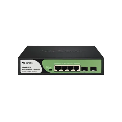 BDCOM S1500-4P2S Gigabit PoE Switch — 4-Port with 2 Gigabit SFP