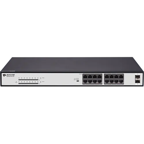 BDCOM S1518-16P Unmanaged Switch — 16 PoE Ports