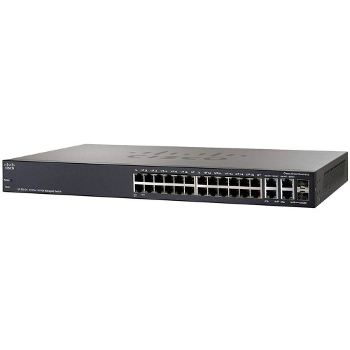 Cisco SF350-24P-K9-EU PoE Managed Switch — 24-Port 10/100