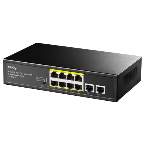 Cudy FS1010PG PoE+ Switch — 8 Port with 2 Uplink Ports