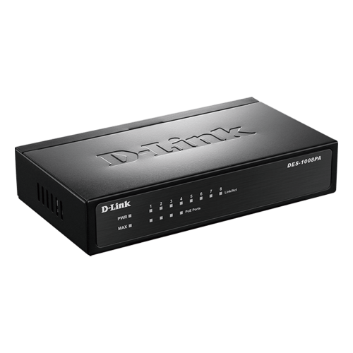 D-Link DES-1008P Desktop Switch — 8-Port with 4 PoE Ports