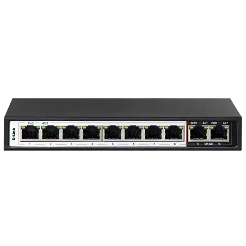 D-link DES-F1010P-E Unmanaged PoE Switch — 10 Port